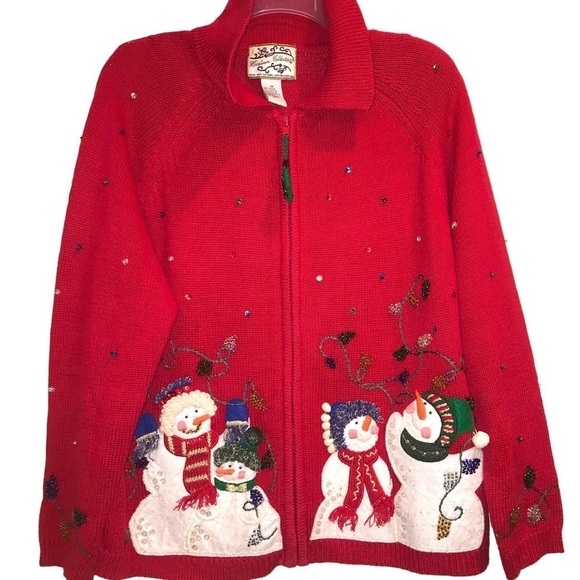 Vintage Heirloom Collection Winter Holiday Christmas Sweater M - Picture 1 of 8